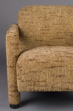 Fauteuil en polyester ocre 86x74x66cm Kent - Dutchbone