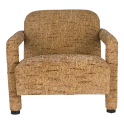 Fauteuil en polyester ocre 86x74x66cm Kent - Dutchbone