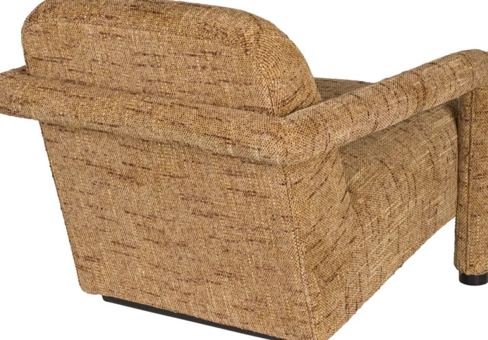 Fauteuil en polyester ocre 86x74x66cm Kent - Dutchbone
