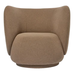 Fauteuil en polyester recyclé marron 87x76cm Rico Lounge - Ferm Living