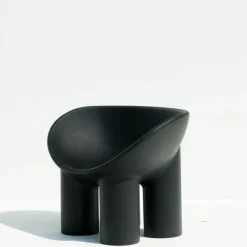 Fauteuil en polyéthylène charbon Roly Poly - Driade