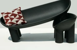 Fauteuil en polyéthylène charbon Roly Poly - Driade