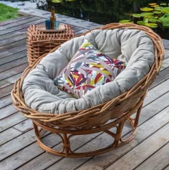 Fauteuil en rotin avec coussin Mexico - KOK