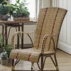 Fauteuil en rotin foncé et filets en résine rouge 105 x 60 x 77 Bagatelle - KOK