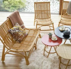 Fauteuil en rotin naturel 80 x 58 x 78 David - KOK