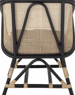Fauteuil en Rotin noir Loue - Bloomingville