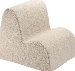 Fauteuil en sherpa bouclé biscuit 60x50cm Cloud chair - Wigiwama
