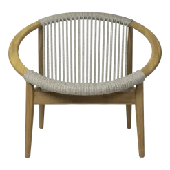 Fauteuil en teck et cordes dune blanche Frida - Vincent Sheppard