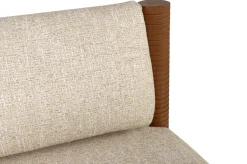 Fauteuil en tissu beige et bois mindi 80x70,5cm Mezze - Versmissen