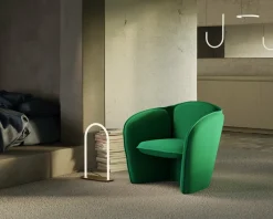 Fauteuil en tissu bleu marine Lily - Petite Friture