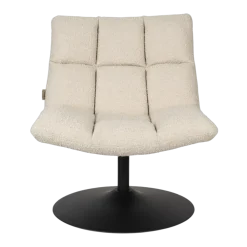 Fauteuil en tissu bouclé beige 81x66x78cm Bar lounge - Dutchbone