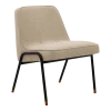 Fauteuil en tissu boucle crème et métal 70 x 62 cm - 366 Concept