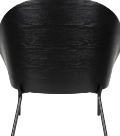Fauteuil en tissu bouclé noir Rodin - Dutchbone