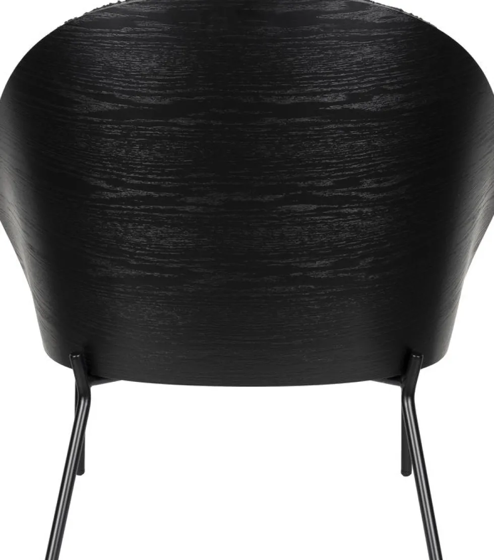 Fauteuil en tissu bouclé noir Rodin - Dutchbone