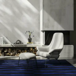 Fauteuil en tissu et repose-pieds Ink Hai - Hem