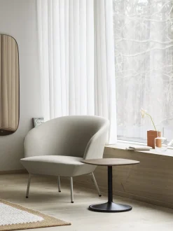 Fauteuil en tissu et structure en acier vidar 146 gris 75,5cm Oslo - Muuto