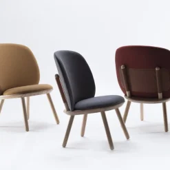 Fauteuil en tissu jaune Naïve - EMKO
