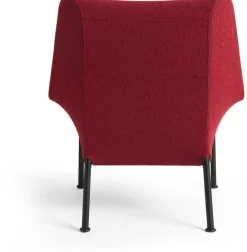 Fauteuil en tissu rouge et acier noir O2 - HAY