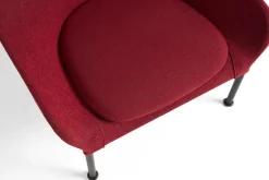 Fauteuil en tissu rouge et acier noir O2 - HAY