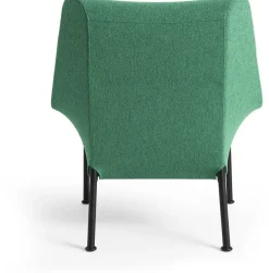 Fauteuil en tissu vert et acier noir O2 - HAY