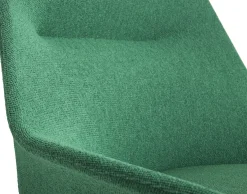 Fauteuil en tissu vert et acier noir O2 - HAY