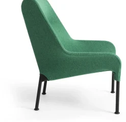 Fauteuil en tissu vert et acier noir O2 - HAY