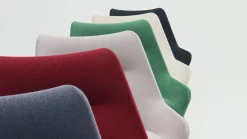Fauteuil en tissu vert et acier noir O2 - HAY