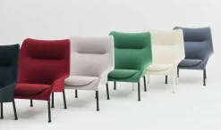 Fauteuil en tissu vert et acier noir O2 - HAY