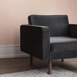 Fauteuil en velours anthracite Wind - Broste Copenhagen