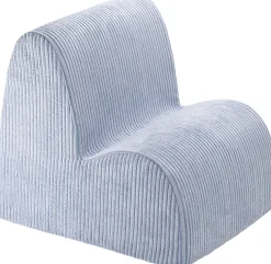 Fauteuil en velours côtelé bleu blueberry 60 x 50 cm Cloud - Wigiwama