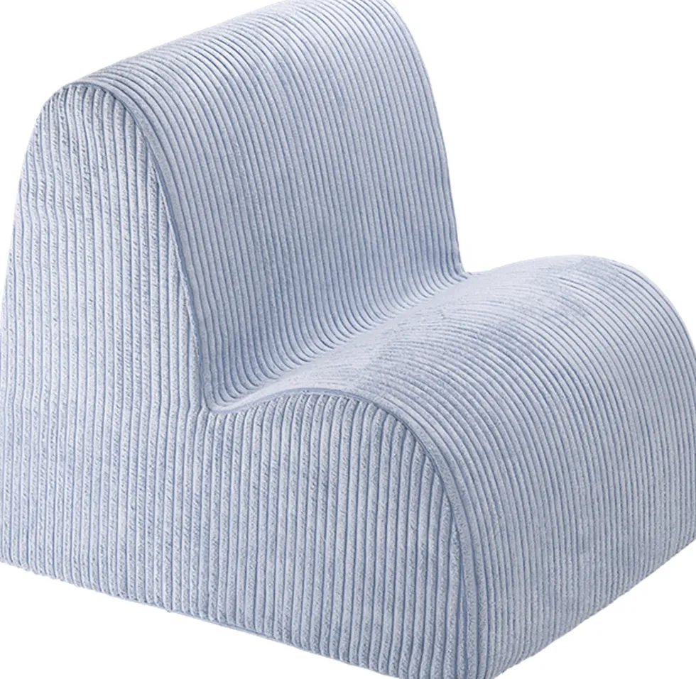 Fauteuil en velours côtelé bleu blueberry 60 x 50 cm Cloud - Wigiwama