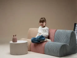 Fauteuil en velours côtelé marron 60 x 50 cm Cloud - Wigiwama