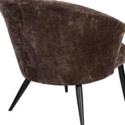 Fauteuil en velours violet Georgia - Dutchbone