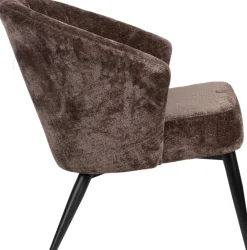 Fauteuil en velours violet Georgia - Dutchbone