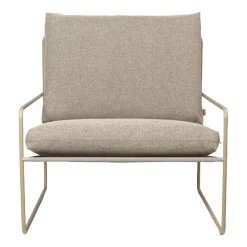 Fauteuil en vinyl beige et acier beige 78 x 93 cm Desert Dolce - Ferm Living