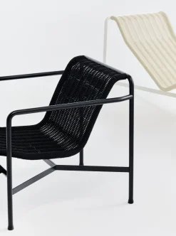 Fauteuil extérieur en cordons et acier crème 73x81x70cm Palissade - Hay