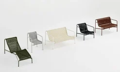 Fauteuil extérieur en cordons et acier crème 73x81x70cm Palissade - Hay