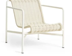 Fauteuil extérieur en cordons et acier crème 73x81x70cm Palissade - Hay