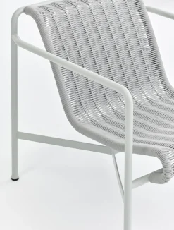 Fauteuil extérieur en cordons et acier gris 73x81x70cm Palissade - Hay