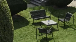 Fauteuil extérieur en cordons et acier kaki 73x81x70cm Palissade - Hay