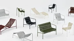Fauteuil extérieur en cordons et acier noir 73x81x70cm Palissade - Hay