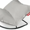 Fauteuil extérieur en métal avec coussin gris brume Rock 'n Roll Combi - Fatboy