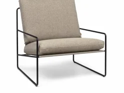 Fauteuil extérieur sable et métal noir Desert - Ferm Living
