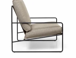 Fauteuil extérieur sable et métal noir Desert - Ferm Living