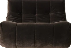 Fauteuil lazy en velours royal brun Espresso - HKliving