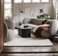 Fauteuil lounge blanc brossé Rico - Ferm Living