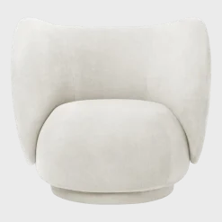 Fauteuil lounge blanc brossé Rico - Ferm Living