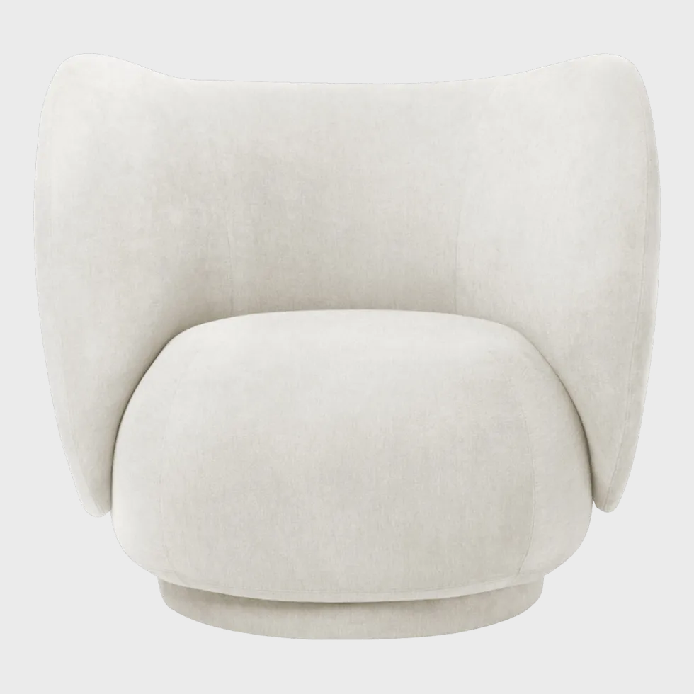 Fauteuil lounge blanc brossé Rico - Ferm Living