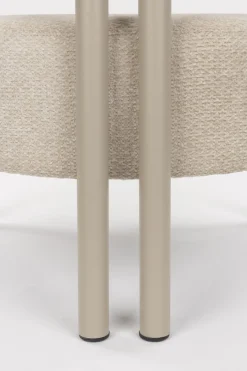 Fauteuil lounge en acier et polyester beige 70x82x75cm Heels - Zuiver