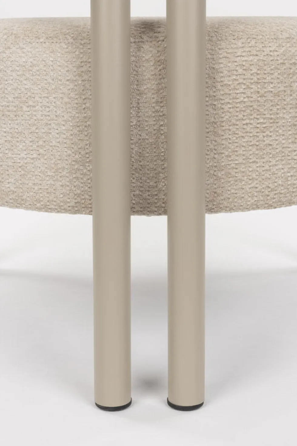 Fauteuil lounge en acier et polyester beige 70x82x75cm Heels - Zuiver